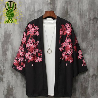 曲格kimono道袍浮世繪男夏季寬松潮流中國風開衫日式復古情侶和服