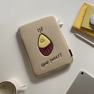 🍠🍋 韓风小眾設計 檸檬刺繡 Second Morning同款 iPad平板電腦包 iPad内膽包 MAC收納包