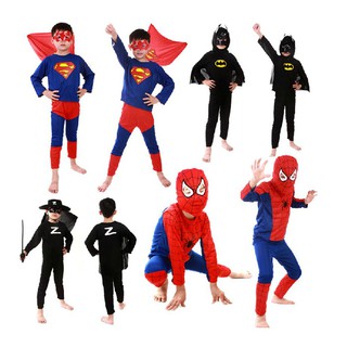 萬聖節Cosplay服裝 兒童版超人/蜘蛛人/蝙蝠峽