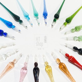 HTshop－手工玻璃沾水筆 21色 直紋系列 琉璃筆 蘸水筆 玻璃筆 沾水筆 試色筆