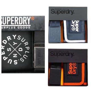 <極度絕對> SUPERDRY 極度乾燥 送禮自用皮帶 錢包雙用禮盒 包裝組