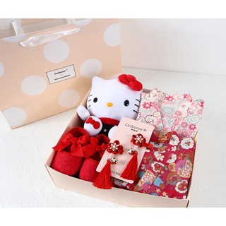 ⭐️現貨⭐️超取免運費🎉 Hello Kitty彌月禮盒 櫻花和服 和服 彌月禮盒 滿月禮盒 新生兒禮盒 嬰兒禮盒