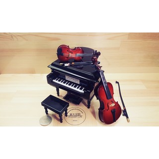 【巢木居野】鋼琴 小提琴 大提琴 模型 送琴盒+琴架 袖珍樂器 送禮、擺飾、氣氛、藝術、收藏、辦公室