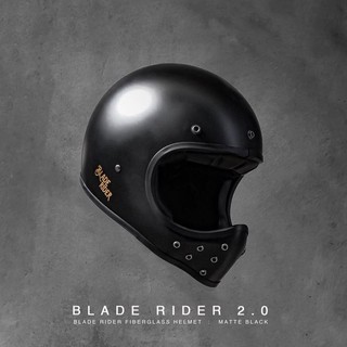 【KK】Blade Rider Helmet山車帽 復古越野帽 輕量 安全帽 全罩式 內襯全可拆 消光黑 防風鏡