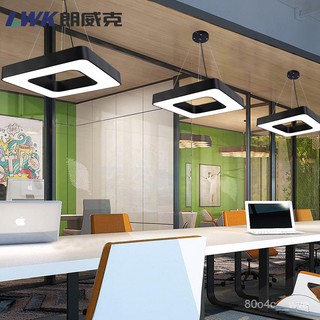 現代簡約辦公室燈具led方形創意個性健身房服裝店商場 工業風吊燈 sW9z