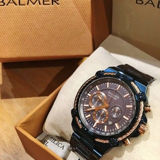 台灣官方代理 賓馬BALMER 電鍍藍鋼索錶 7977 【Watch-UN】