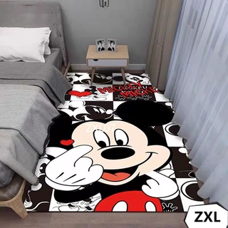 ZXL網紅潮牌臥室床邊毯80*120大面積滿鋪創意卡通潮流地毯時尚米奇客廳衣帽間訂製地墊