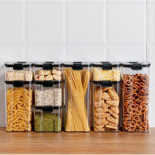 ［新上市］密封罐塑料廚房香料食品堅果咖啡豆儲物罐家用五穀雜糧罐