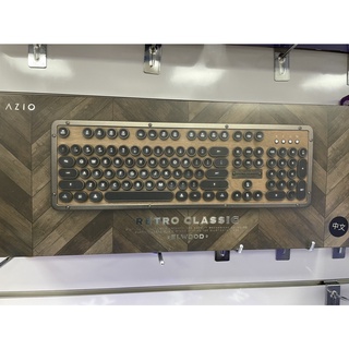 全新免運分期可刷卡 AZIO RETRO CLASSIC ELWOOD BT 核桃木復古打字機鍵盤 中文版（無線版）