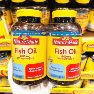 美國原裝 Nature made 魚油 1200 毫克 200 顆包裝 保存期限 : 2024/04