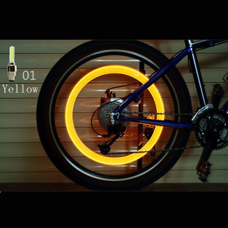 現貨 霓虹LED閃光燈 自行車汽車輪胎輪胎閥門密封蓋 輪胎燈