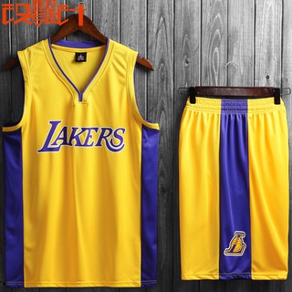 湖人籃球隊服套裝學生比賽訓練籃球衣團購出場籃球服