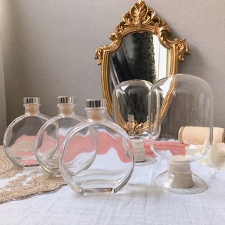 現貨✨浮游花專用瓶 扁圓瓶 玻璃瓶 造型玻璃瓶 浮游花 DIY