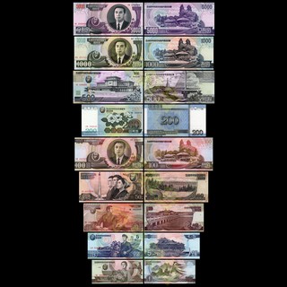 阿呆雜貨 現貨實拍 全新真鈔 北韓 9張一套 紙鈔 美鈔 外幣 外國鈔票 鈔票 送人 具收藏價值商品 韓國 北 朝鮮 (1)