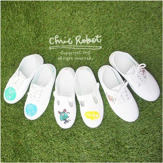 CHIC.ROBOT自創設計品牌difting island彩色圖案帆布鞋(3款)