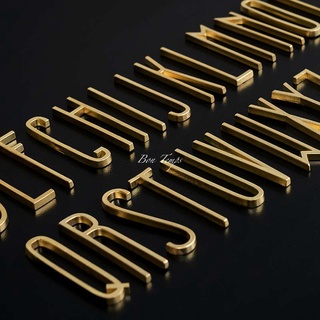 【Bon Temps】極簡復古黃銅裝飾字母數字/創意門牌/展示/商品標示/商業空間擺件/開店/英文字母M0488