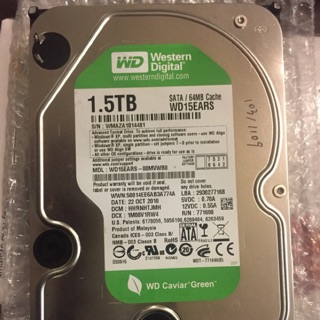 WD 綠標 1.5TB / 32M SATA2 3.5吋 1.5t 1500GB 桌上型電腦 硬碟