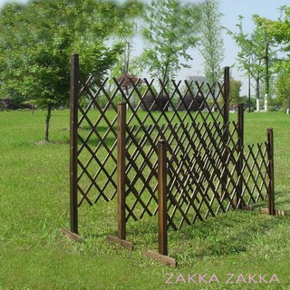 [HOME] 木色伸縮籬架 3款 寵物圍籬 圍籬 鄉村圍籬 庭園籬笆 庭園 燻木 籬笆 (1)