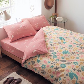 日本又缺貨了！確定有👌日本 迪士尼 小美人魚粉紅幻想🐠 雙人 單人 床包組 被套 床單 床包 寢具 枕頭套 禮物 民宿