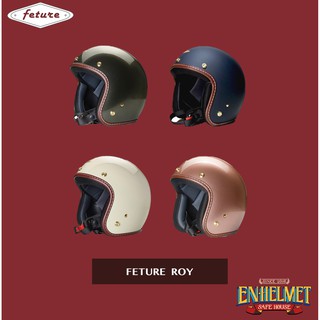 『EN安全帽』免運 Feture Helmet 飛喬 安全帽 ROY 系列 皮革 邊條 3/4 復古帽 半罩 安全帽