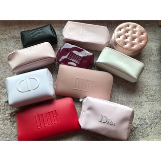 Dior 迪奧 條紋 化妝包 紙袋 材料 手拿 美妝 收納 改造 贈品 鉛筆 絨布 束口 包 袋 盒 裸粉 黑色 白色