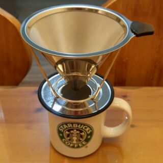 「自己有用才推薦」不鏽鋼咖啡濾杯 咖啡濾杯 咖啡濾網 咖啡濾架 雙層 1-4人份 磨豆機 細口壺 350ml 聰明濾杯