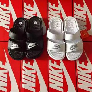 正品Nike★2016新款★黑白忍者涼鞋 雙綁帶拖鞋. 運動拖鞋