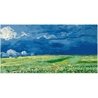 ArtLife 藝術生活 現貨 DIY 數字 油畫 彩繪 71002 梵谷 雷雨雲下的麥田 50X100cm 沒有附木框