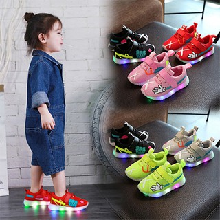 兒童LED運動鞋 新款時尚可愛寶貝女孩男孩發光休閒鞋【IU貝嬰屋】