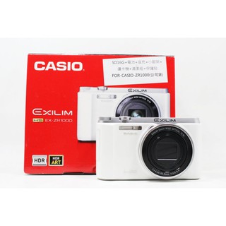 【青蘋果3C】Casio ZR-1000 ZR1000 白 翻轉螢幕 自拍相機 二手相機 #15345