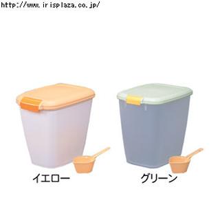 現貨 日本IRIS 飼料筒 4kg 二色 黃蓋/綠蓋 飼料桶 飼料儲存筒