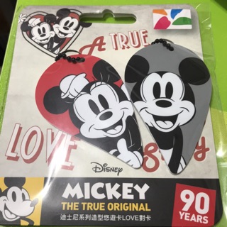❤️一對兩張❤️迪士尼造型悠遊卡-love對卡.情侶悠遊聯名卡.米奇米妮悠遊卡.迪士尼90週年紀念悠遊卡🌟現貨🌟