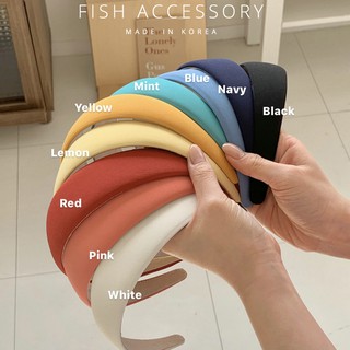 【Fish ACC】韓國東大門ins簡約氣質清新糖果色布藝舒適防滑寬邊壓髮髮卡頭箍KR-6