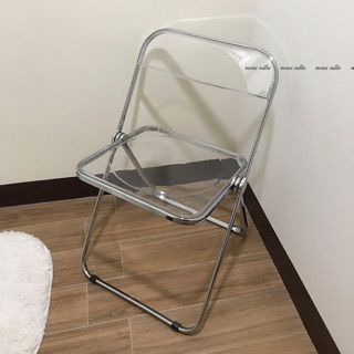 〘台灣現貨免運 Nous Salle〙復古 透明壓克力折疊椅 餐椅 房間佈置 椅子