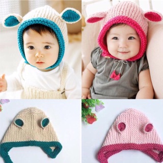 台灣 現貨 帽子 寶寶帽 毛帽 毛線帽 寶寶帽 兔耳朵 寶寶護耳帽 針織帽 嬰兒帽
