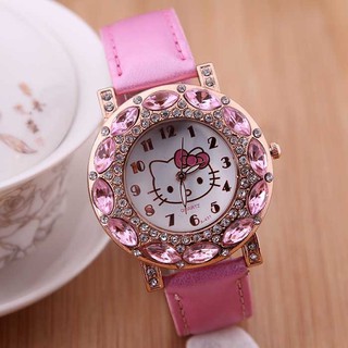 可愛Hello Kitty 時尚水晶手錶 韓版KT貓腕錶女 卡通手錶 女孩手錶 情人節禮物 送女友 生日禮物 交換禮物