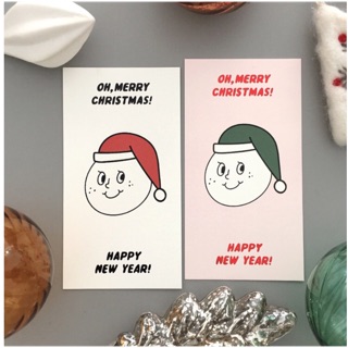 現+預購【GOODJAM • 꿀잼】韓國文創品牌oh, lolly day! 招牌笑臉聖誕卡！用超可愛聖誕卡佈置房間🌲 (1)