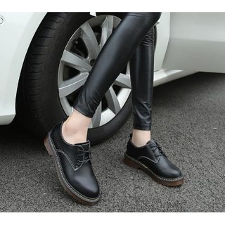 【girl shop】(34-43碼) 英倫 復古 女鞋 皮鞋 鞋子 粗跟鞋 小尺碼 大尺碼 黑色