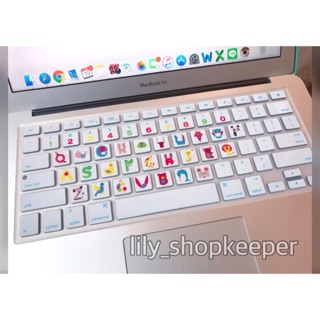 新款 Apple MacBook Air Pro 13 15 動物字母 動物園彩色 電腦 鍵盤膜
