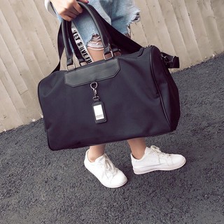 [銩銩精品館] 純色簡約短途旅行包防水牛津布男女行李袋手提大容量輕便韓版運動健身包