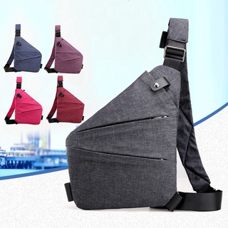 男士尼龍胸包 防水單肩斜挎包 時尚運動包腰包 貼身多功能防盜包 斜背包側背包