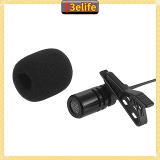 ★Mini Clip-on Lapel Lavalier Condenser Microphone Mic with 3