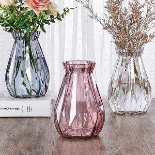 🦓斑馬家居🦓歐式簡約玻璃花瓶水養植物器皿玻璃瓶客廳擺件鮮花插花水培干花瓶