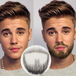 新的假男人鬍子詞模擬100％人的頭髮面部發假髮