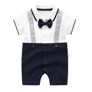 TTKA男嬰兒夏裝0-1歲寶寶周歲禮服滿月百天衣服初生新生連體衣薄