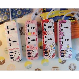 【現貨】Hello Kitty多功能帶USB排插 卡通KT可愛迷你電源插座延長線