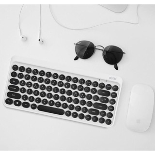 預購 韓國actto #韓文鍵盤 無線 有線、迷你 一般型鍵盤 打字機手感 馬卡龍四色可選 粉紅 薄荷綠 黑 白