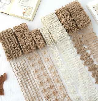 鹽物志 復古 手工 麻繩 diy 編織材料 手賬裝飾 素材 自制禮物包裝 寬花邊