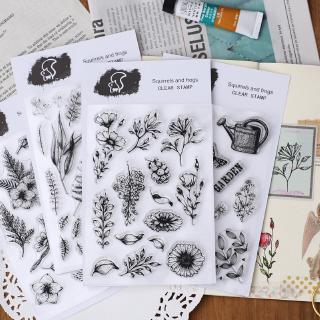 微帳☁植物花卉透明印章 硅膠印章 手帳相冊日記裝飾DIY 8款可選