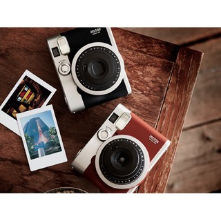 日本連線 富士 Fujifilm instax mini90 經典復古拍立得 相機 棕色 皮革質感 禮物最佳選擇